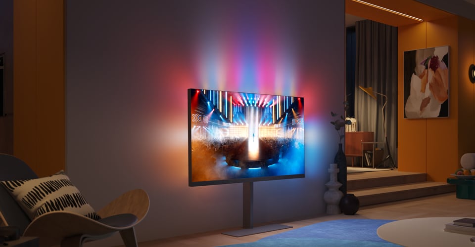 Gudrais TV stilīgais un funkcionālais dizains