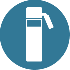 Integrētas caurulītes tipa piena sistēmas ikona