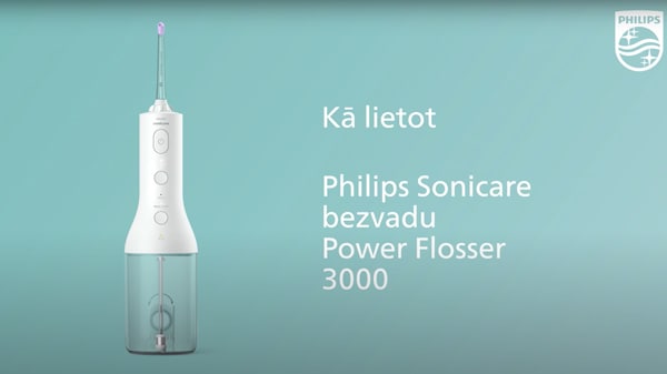 Kā lietot 3000 Power Flosser irrigatoru