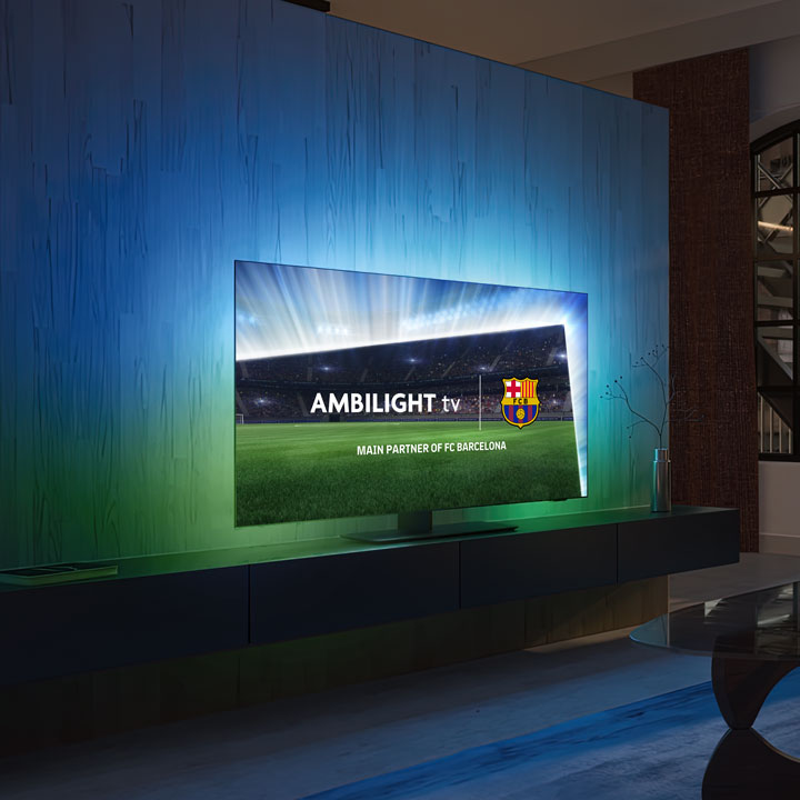 FC Barcelona spēles ar Ambilight TV